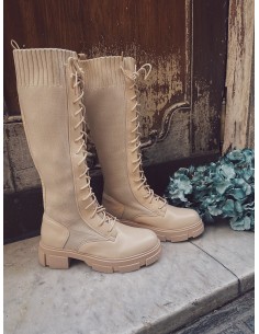 Bota Calcetin Beige