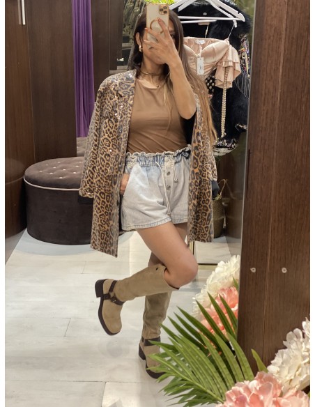 Bota Hebilla Beige