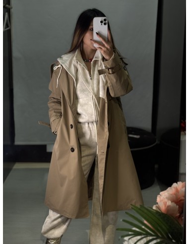 Gabardina Capucha beige