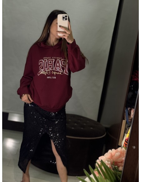 Sudadera Paris Burdeos