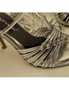 Sandalia Tiras Plata 2