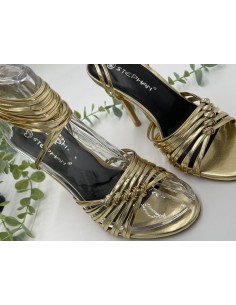 Sandalia Tiras Dorado