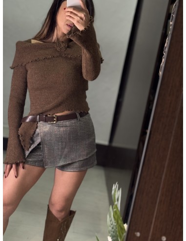 Falda Short Marron