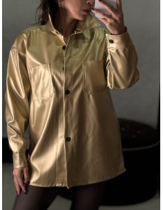 Camisa Polipiel Dorada