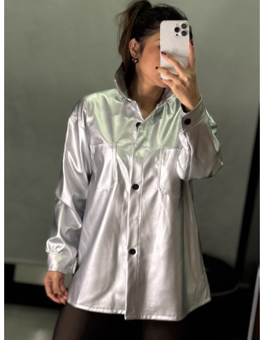 Camisa Polipiel Plata