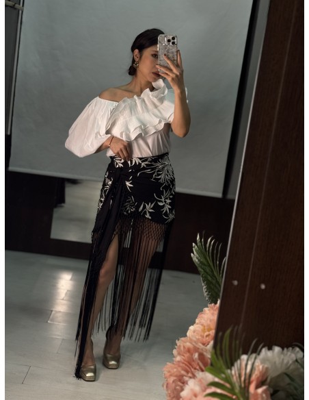 Falda Short Flecos