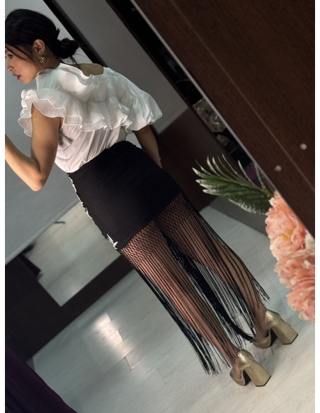 Falda Short Flecos