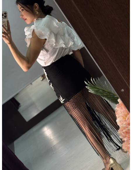 Falda Short Flecos