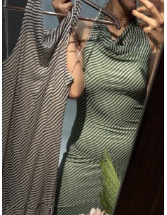 Vestido Rayas 091Beige