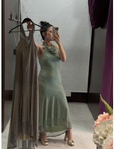 Vestido Rayas 091Beige 2