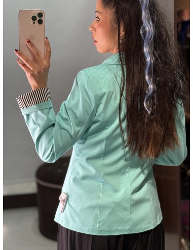 Blazer Manga Rayas Verde