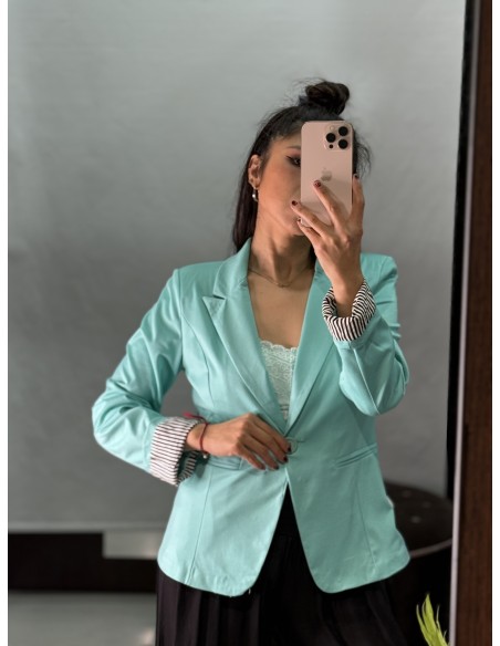 Blazer Manga Rayas Verde