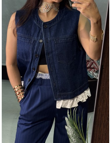 Chaleco Denim Bajo  Camisa