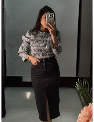 Falda Denim Gris
