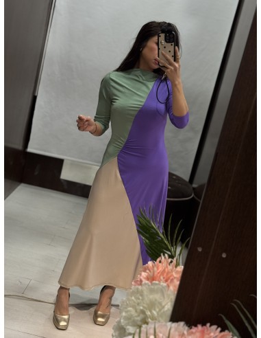 Vestido Tricolor