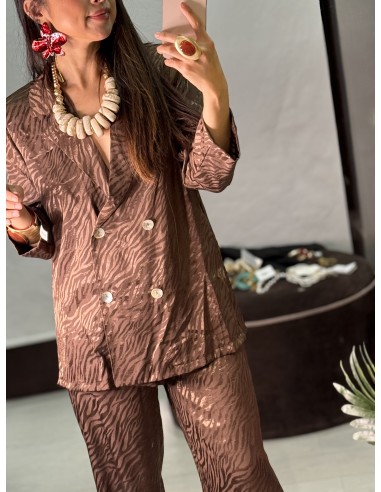 Conjunto Cebra Marron