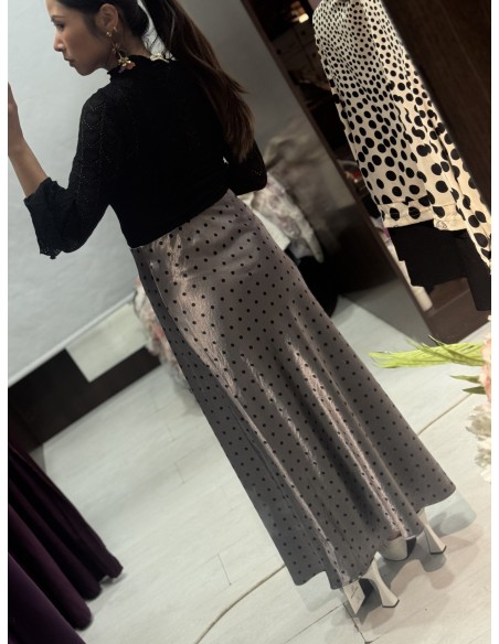 Falda Satinada Lunares