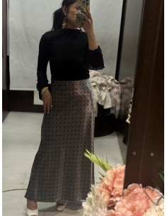 Falda Satinada Lunares