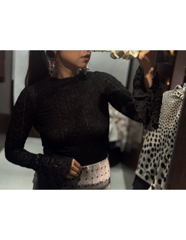 Top Encaje 826Negro