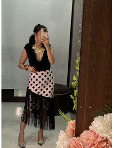 Body Tul Escote Negro