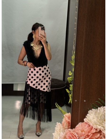 Body Tul Escote Negro