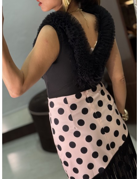 Body Tul Escote Negro