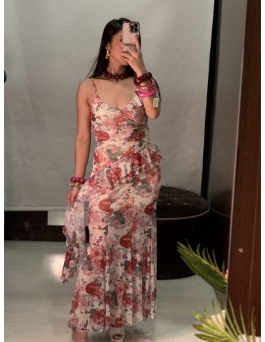 Conjunto Flor Burdeos