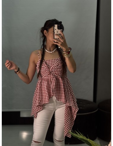 Top Vichy Rojo