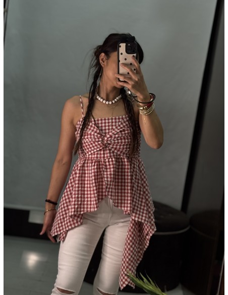 Top Vichy Rojo
