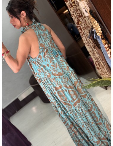 Vestido Indiana Largo Azul