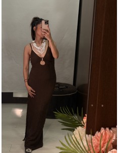 Vestido Marron 398