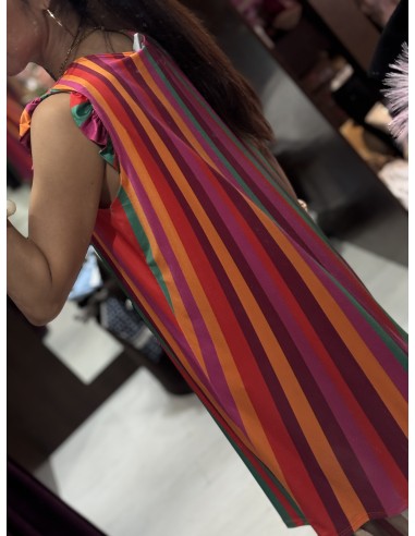 Vestido Multicolores Manga