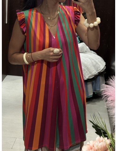 Vestido Multicolores Manga