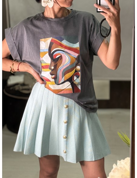 Camiseta Gris Careta