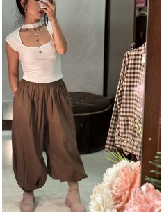 Pantalon Bombacho Marron