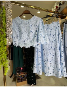 Conjunto Fen Falda Celeste