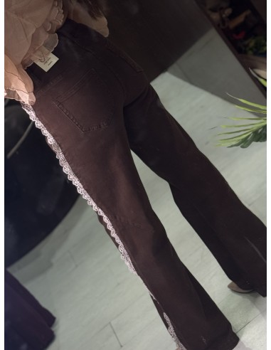 Vaquero Marron Encaje
