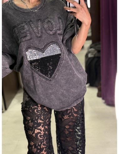 Sudadera Gris Love