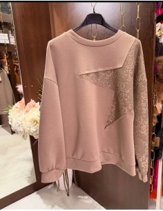 Sudadera Estrella Encaje