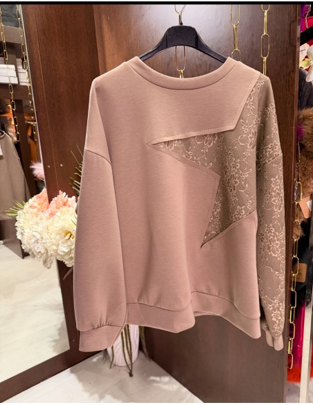 Sudadera Estrella Encaje