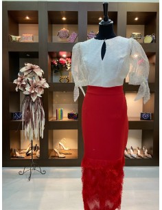 Vestido Midi rojo-7103 2