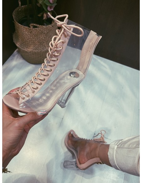 Botin Transparente cordon