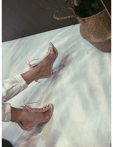 Botin Transparente cordon